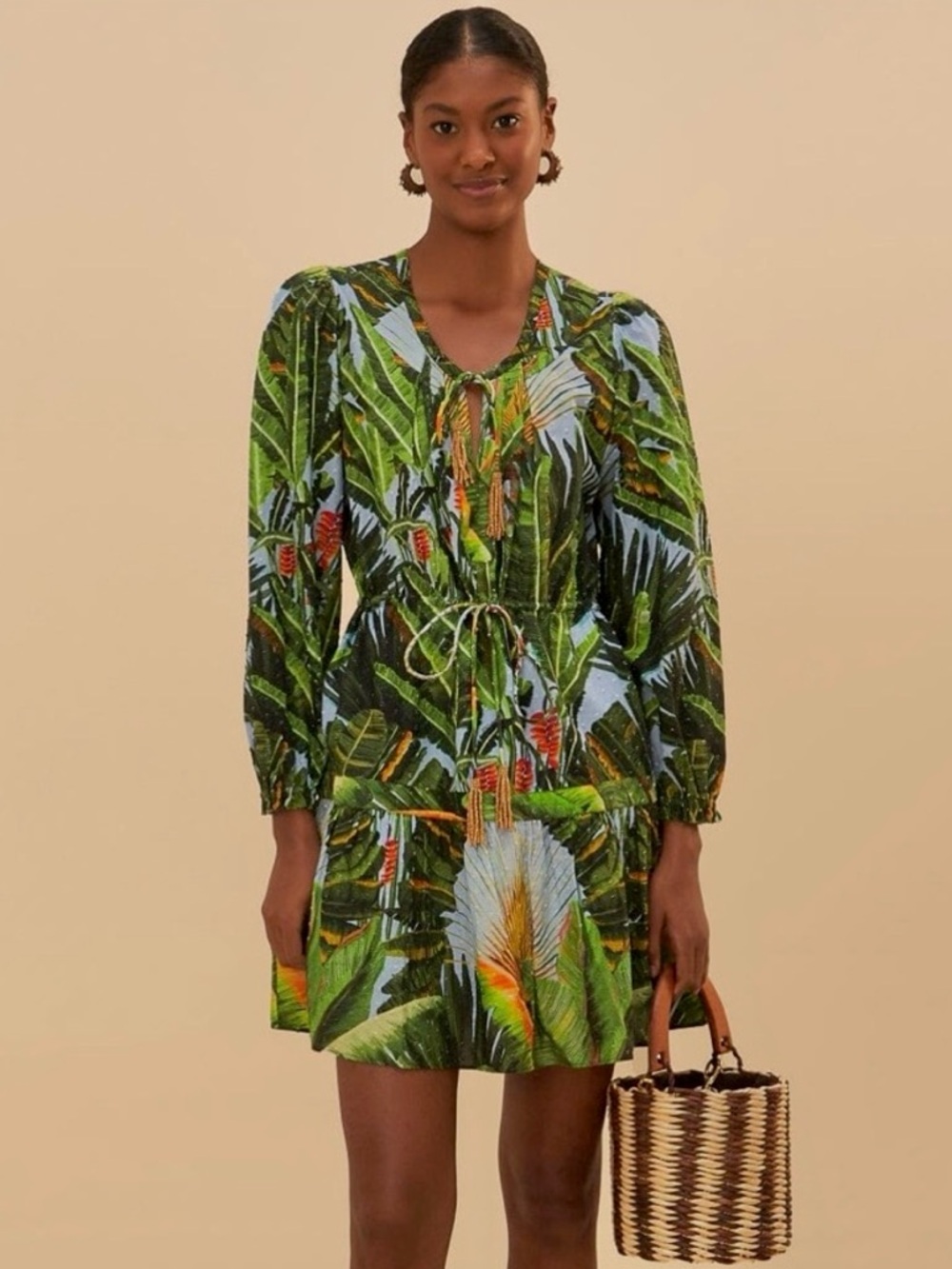 FARM Rio Blue Amazonia Forest Mini Dress Size XS NWT